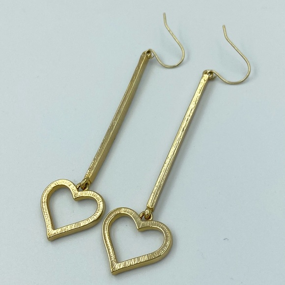 Bebe Heart Drop Earrings - Picture 3 of 3